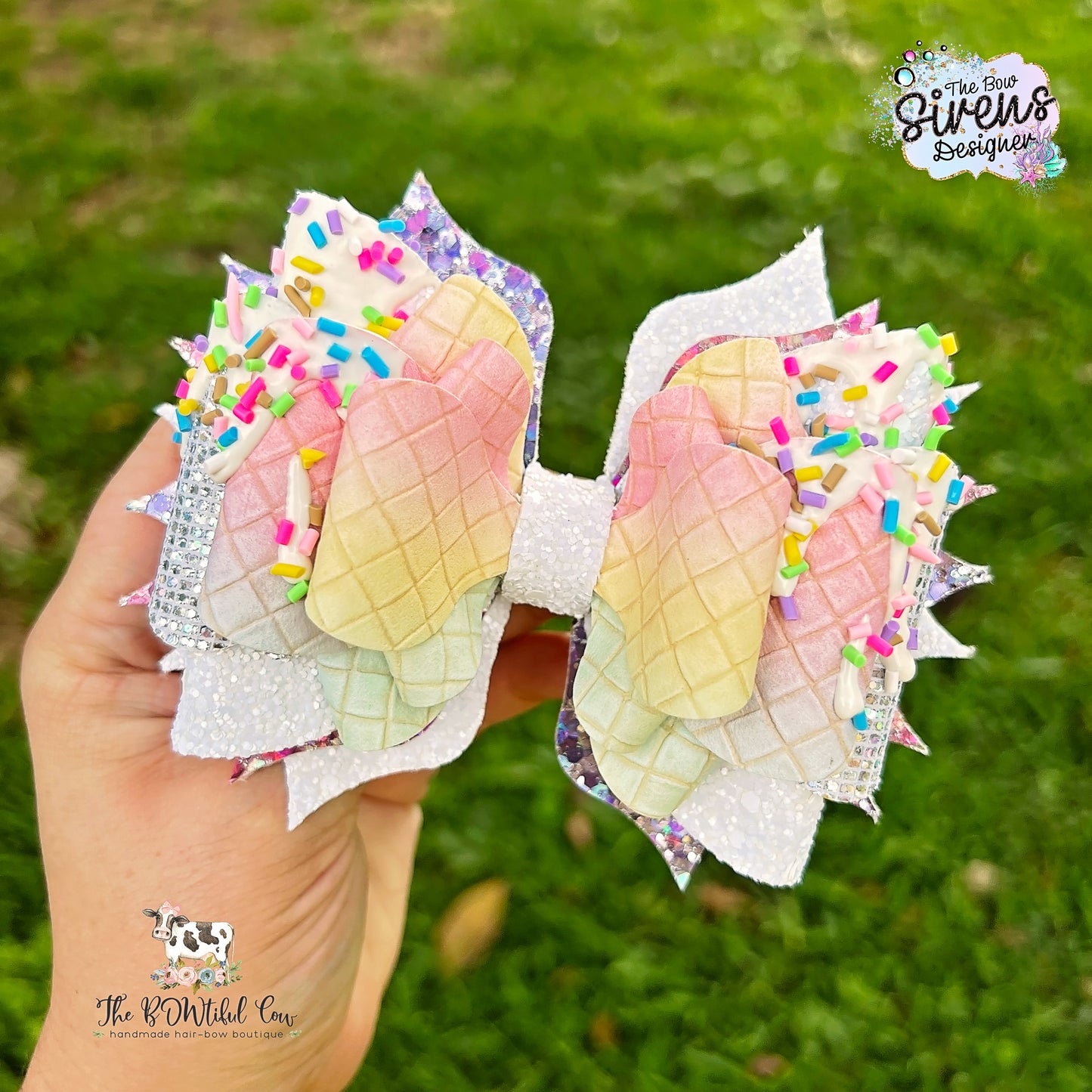 Ice Cream OTT Hair Bow