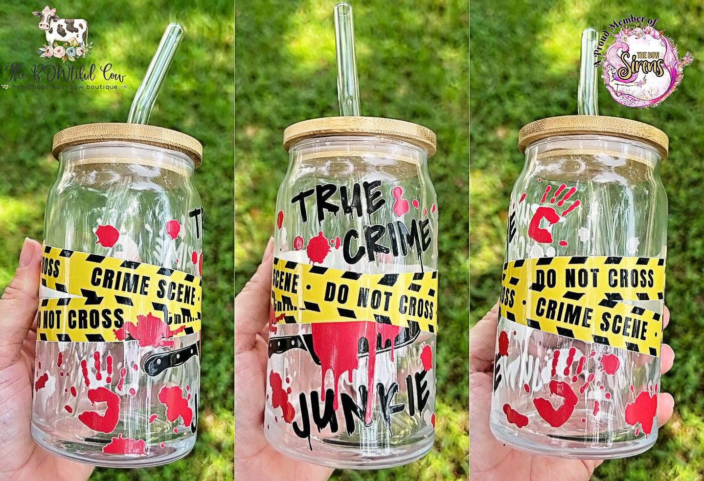 True Crime Glass Tumbler