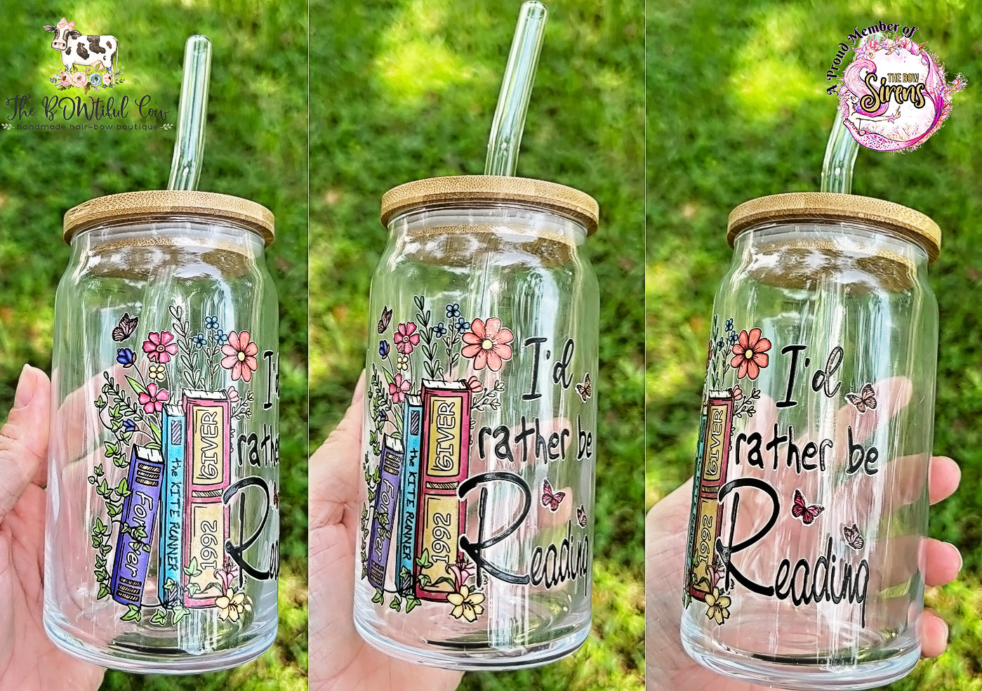 Rather be Reading Glass Tumbler