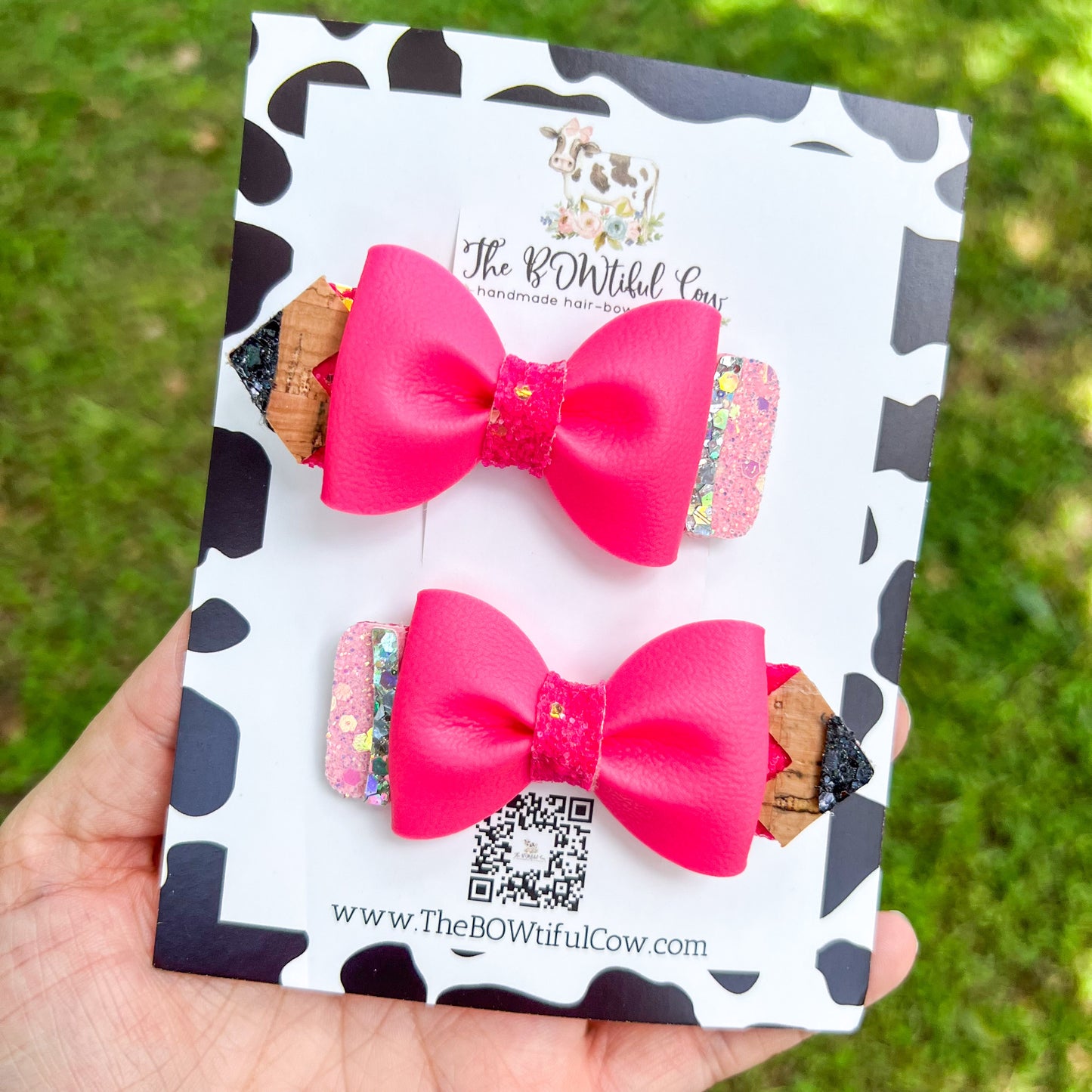 Back to School Pencil Bow Pigtails