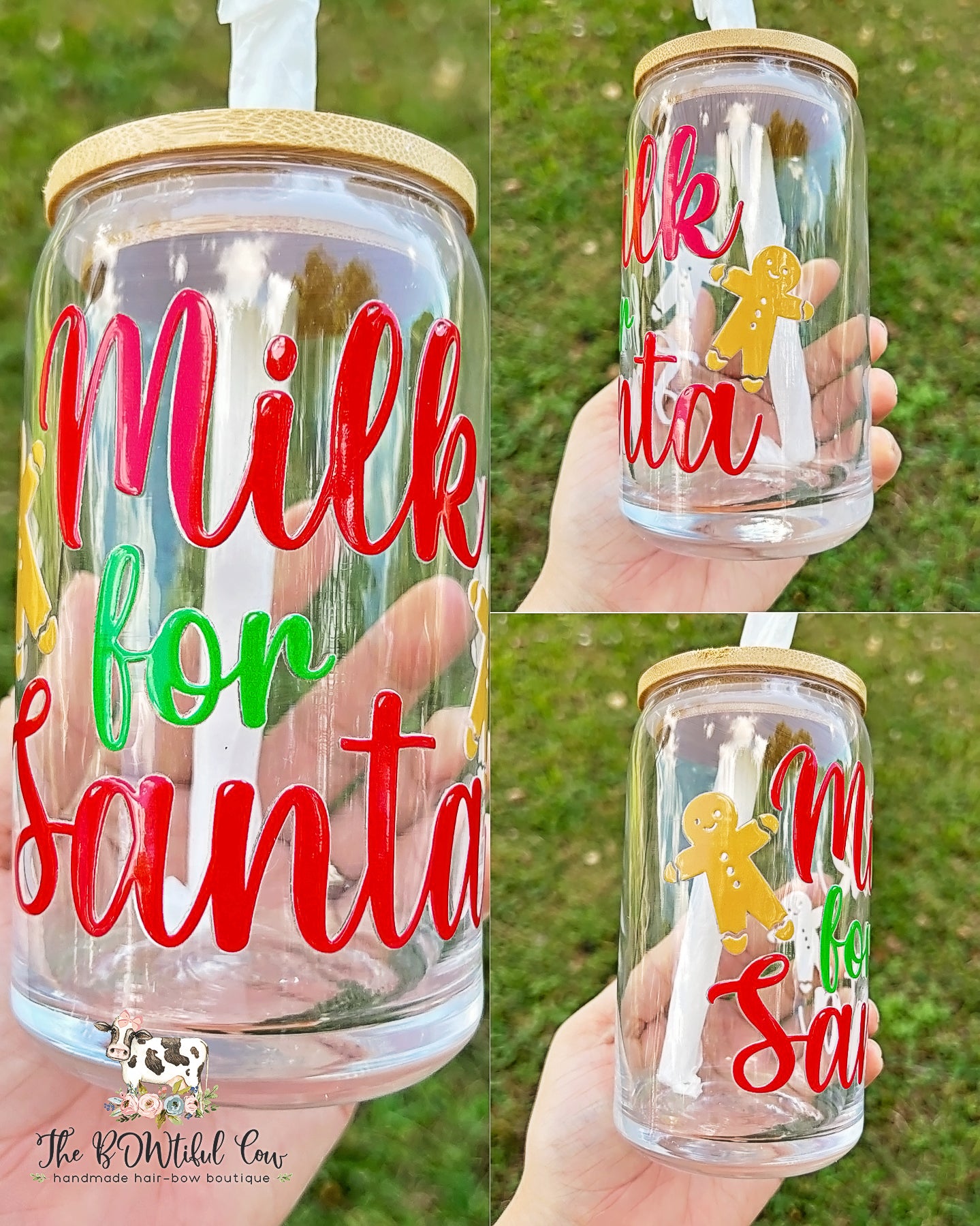 Milk for Santa Glass Tumbler