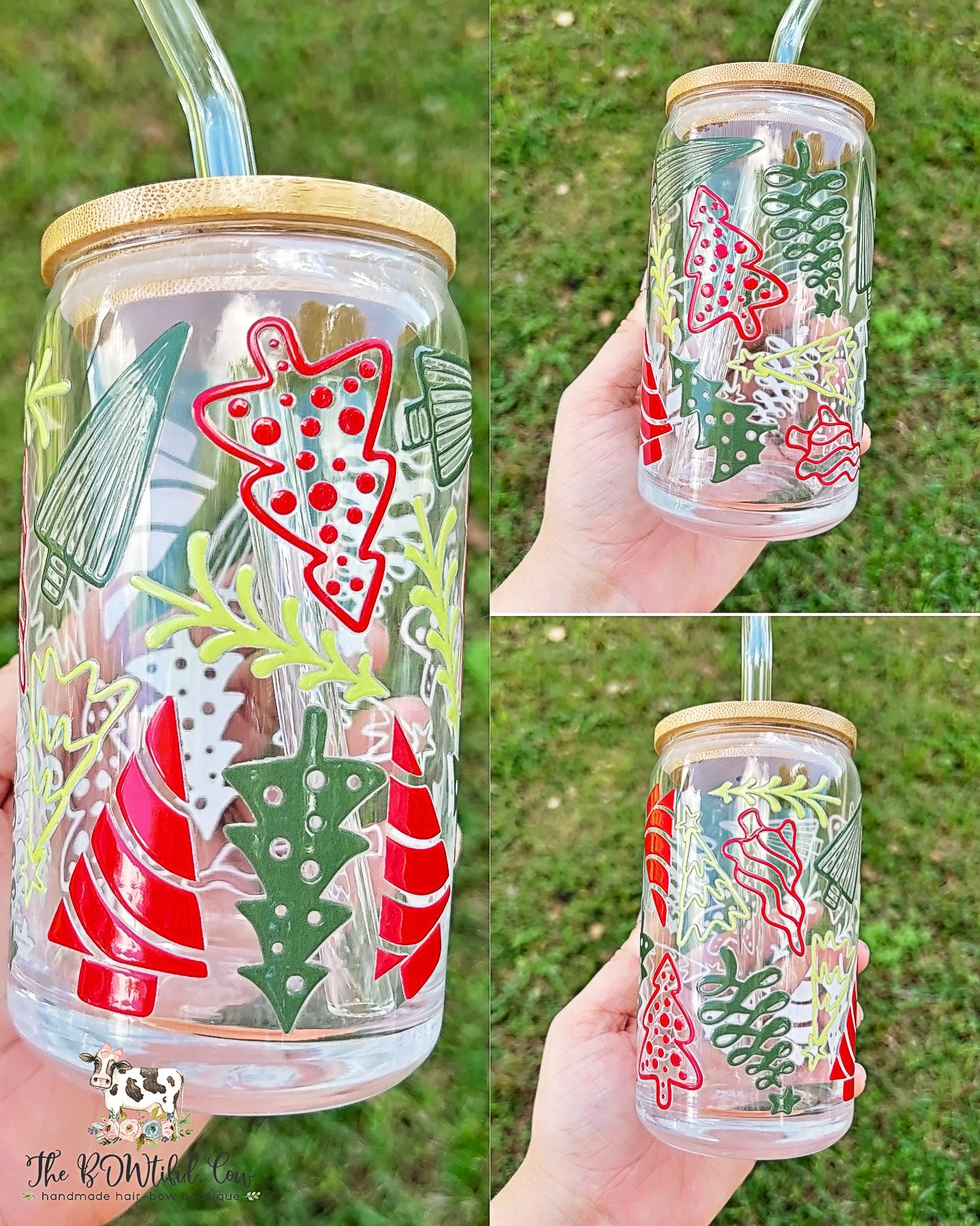 Christmas Tree Christmas Glass Tumbler