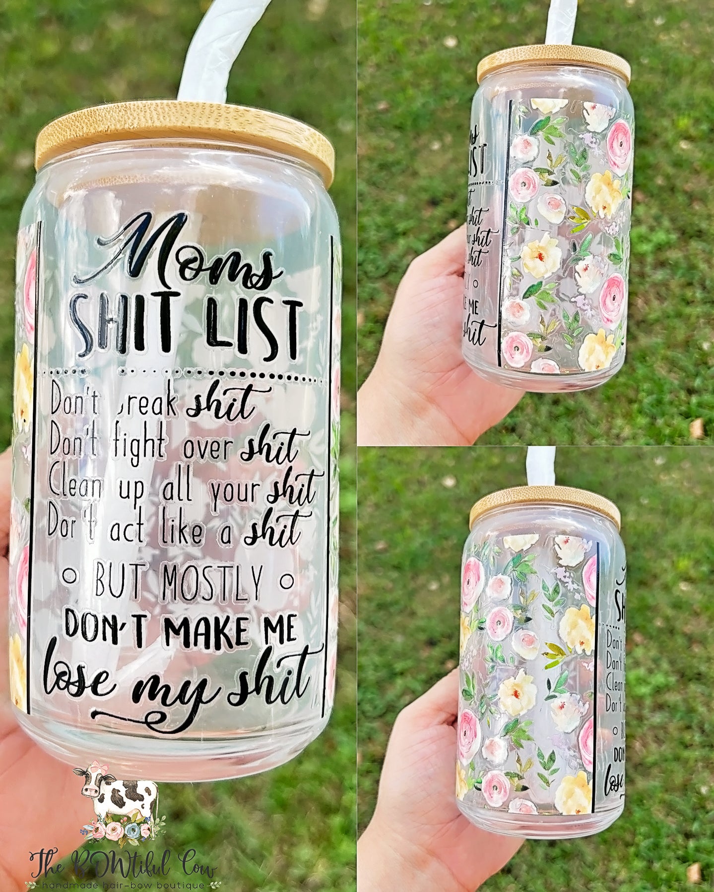 Moms List Glass Tumbler