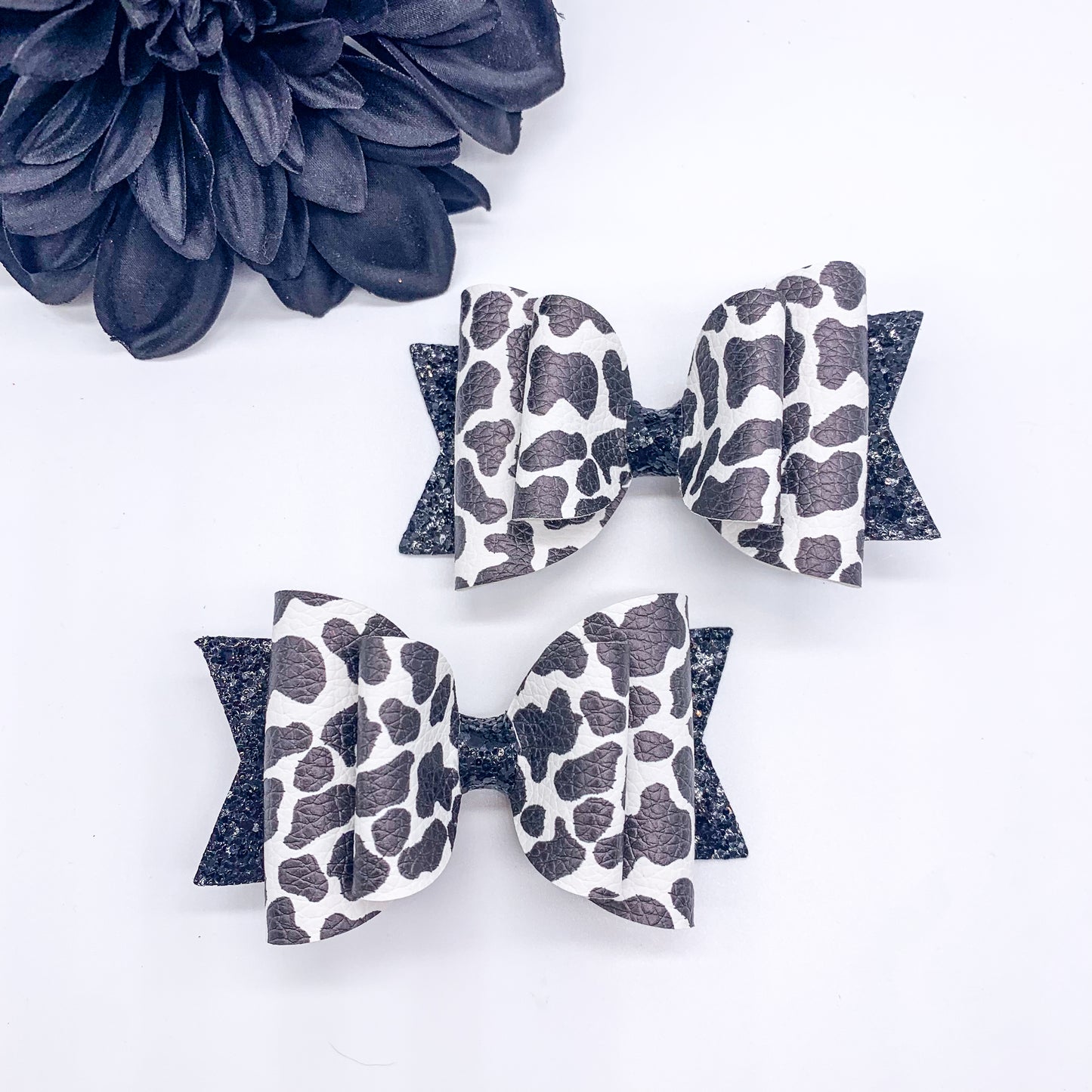 Cow Print Daisy Pigtails