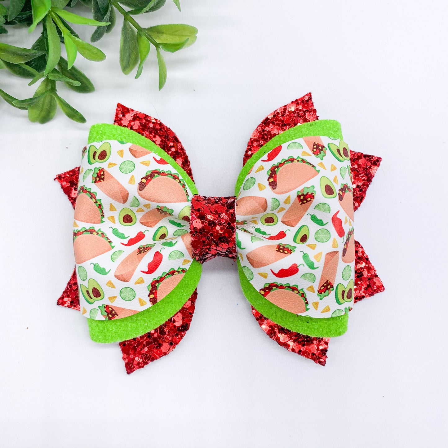 Cinco de Mayo Faux Leather Bow