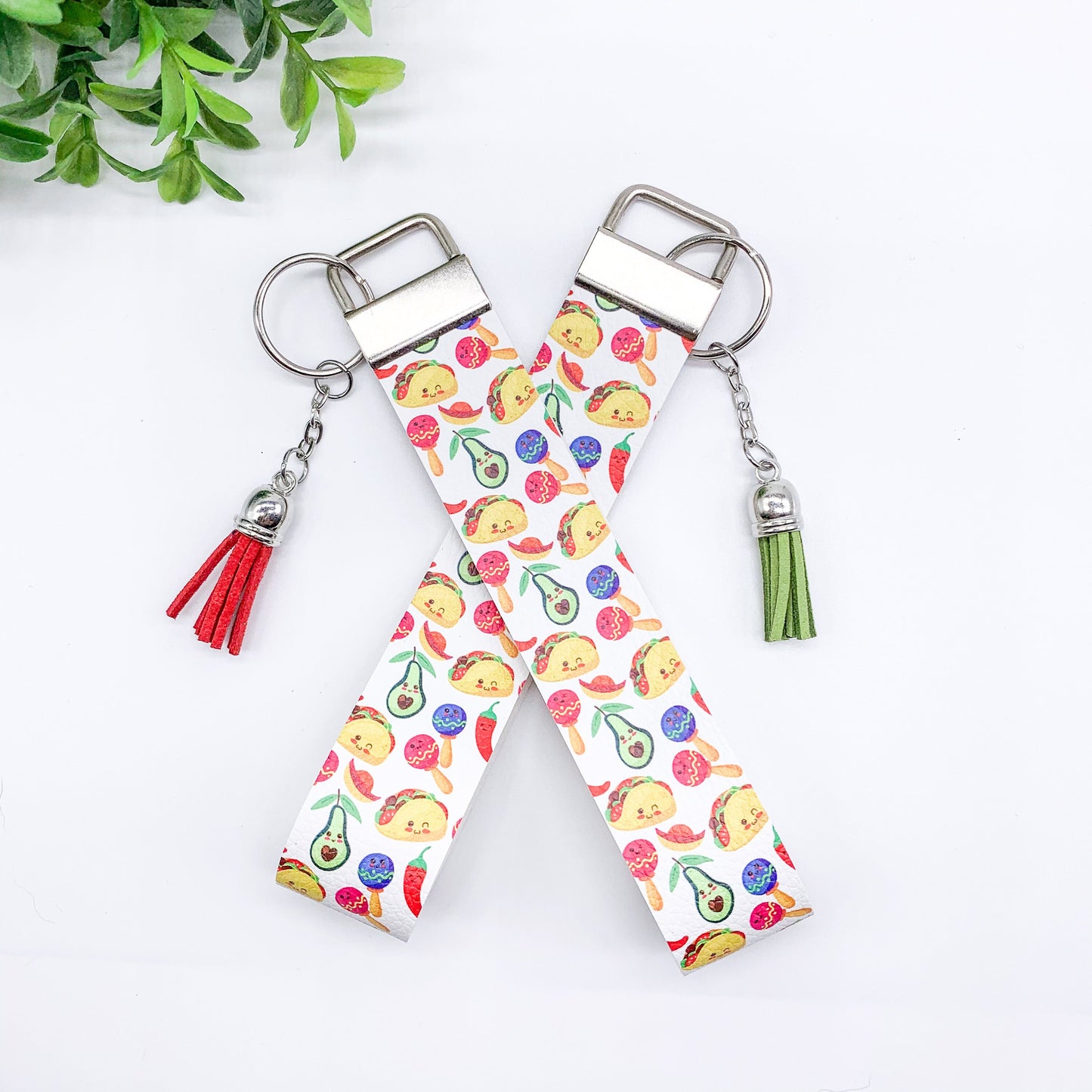 Cinco de Mayo Faux Leather Keychain