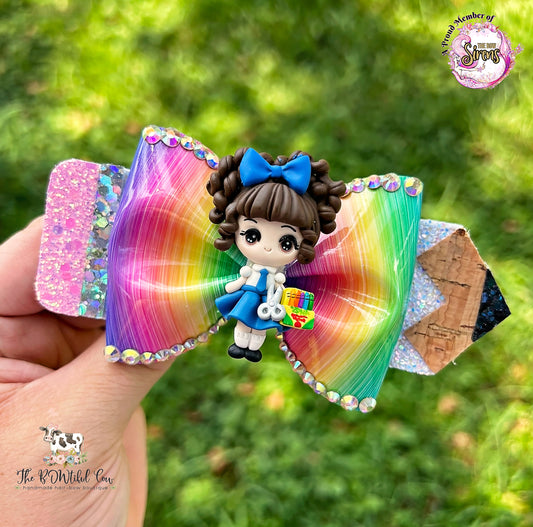 Back to School Over the Top Bow