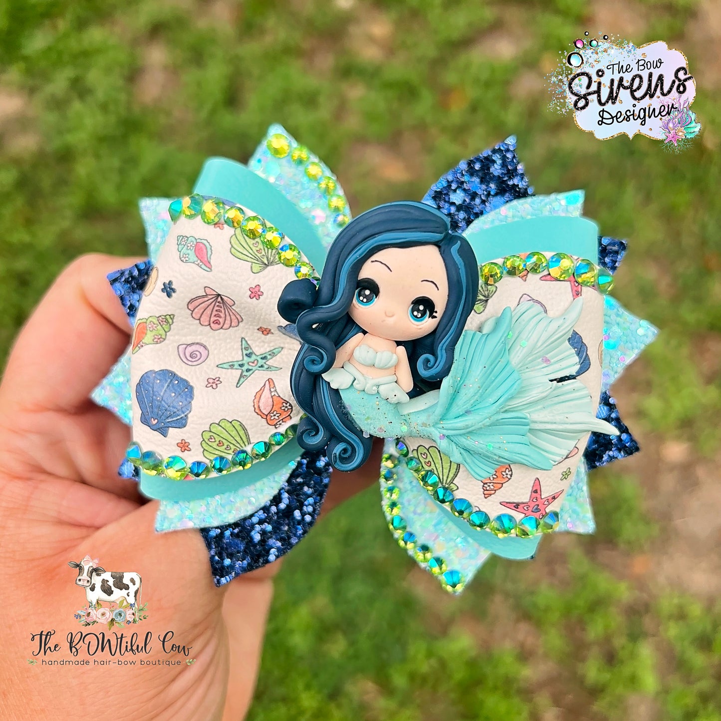 Mermaid Clementine Hair Bow