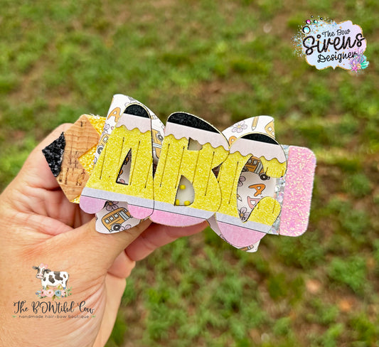 Back to School Pencil Bow