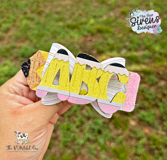Back to School Pencil Bow