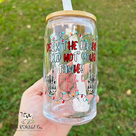 Deck the Halls Glass Tumbler