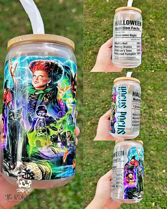 Halloween Witch Glass Tumbler