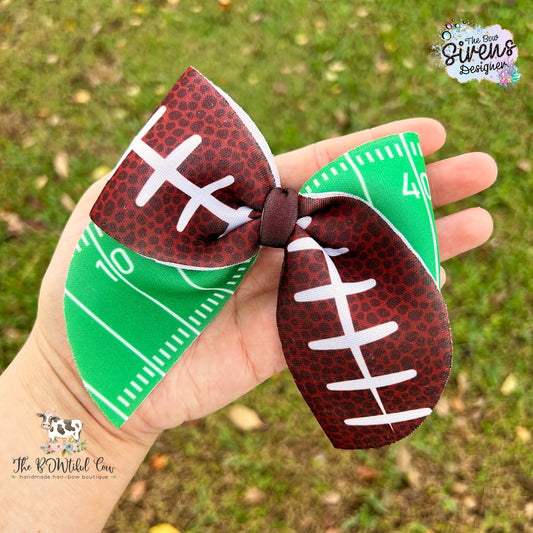 Football Hair Bow