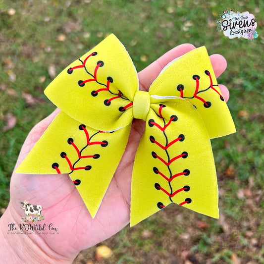 Softball Hair Bow