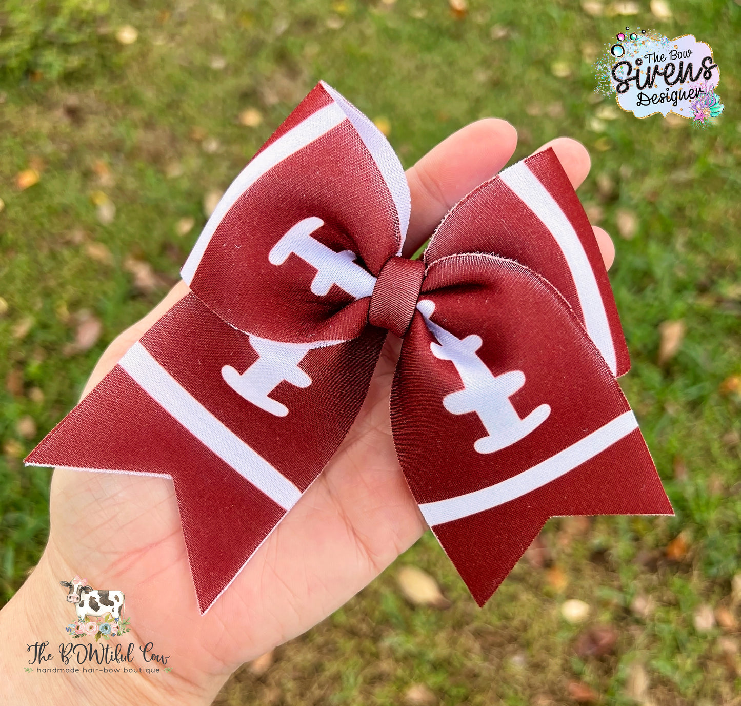 Football Hair Bow