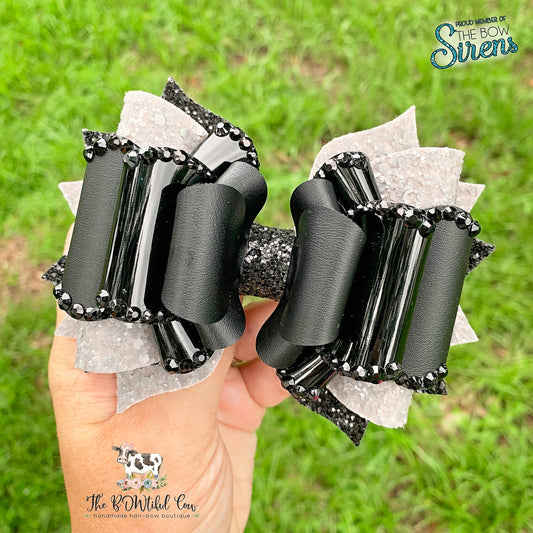 Black Solid Color OTT Hair Bow