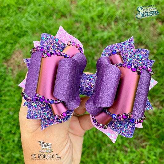 Purple Solid Color OTT Hair Bow