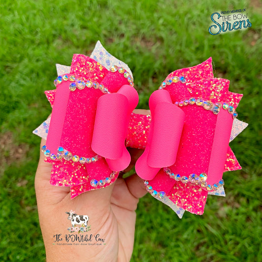 Pink Solid Color OTT Hair Bow