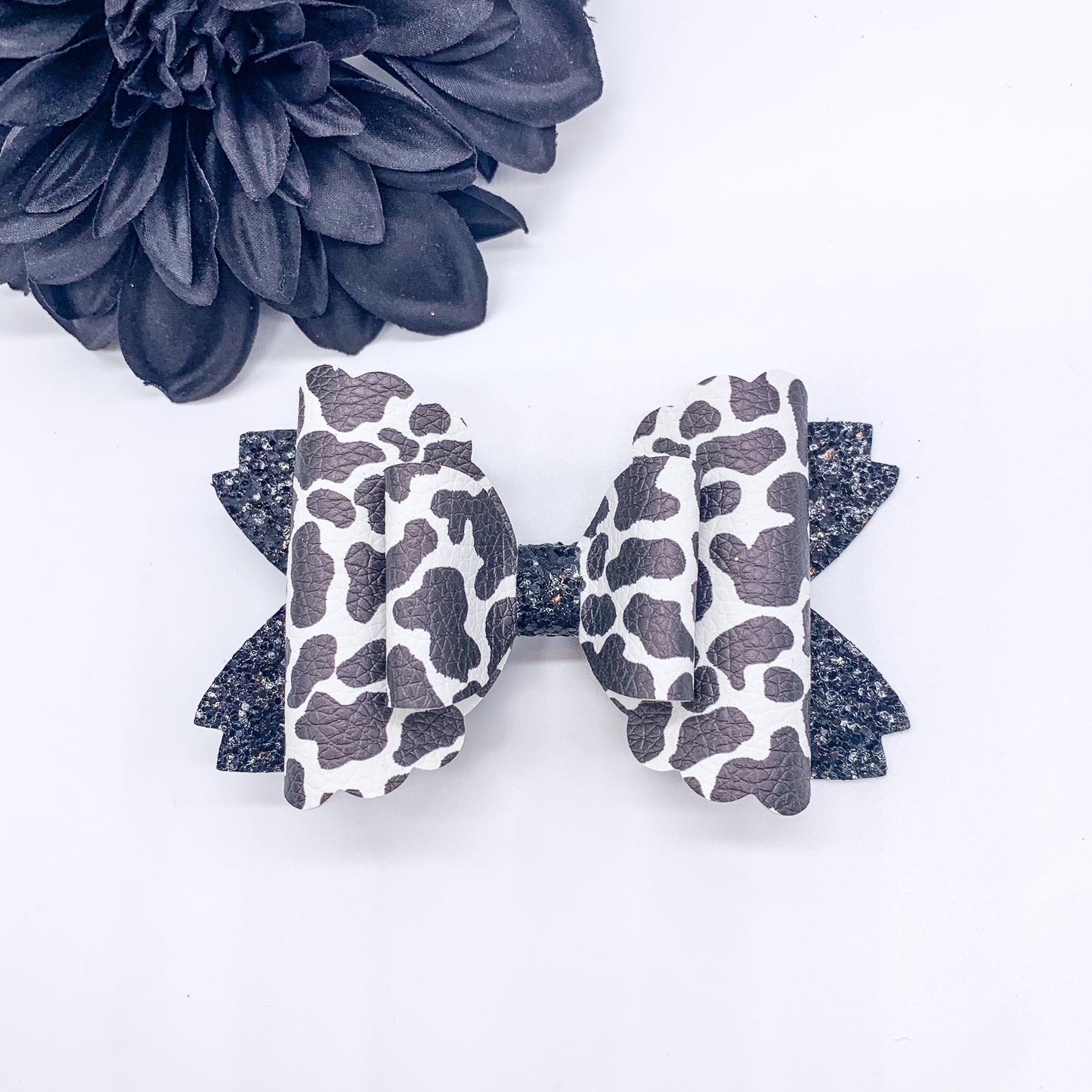 Cow Print Buttercup Hair Bow