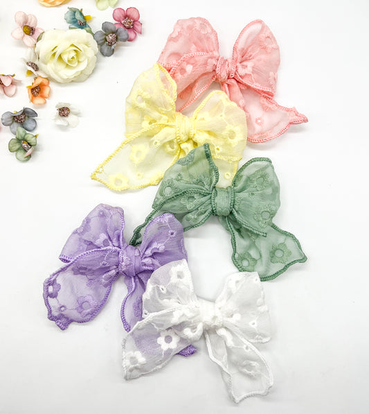 Hand Tied Spring Fabric Bow