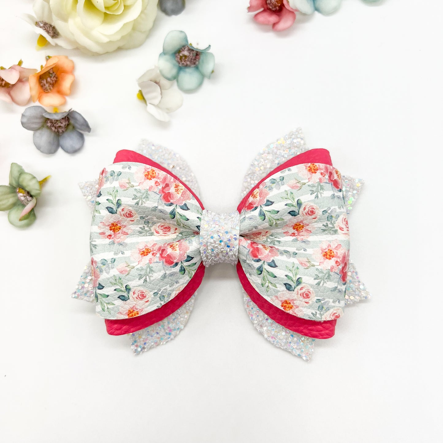 Floral Clementine Hair Bow