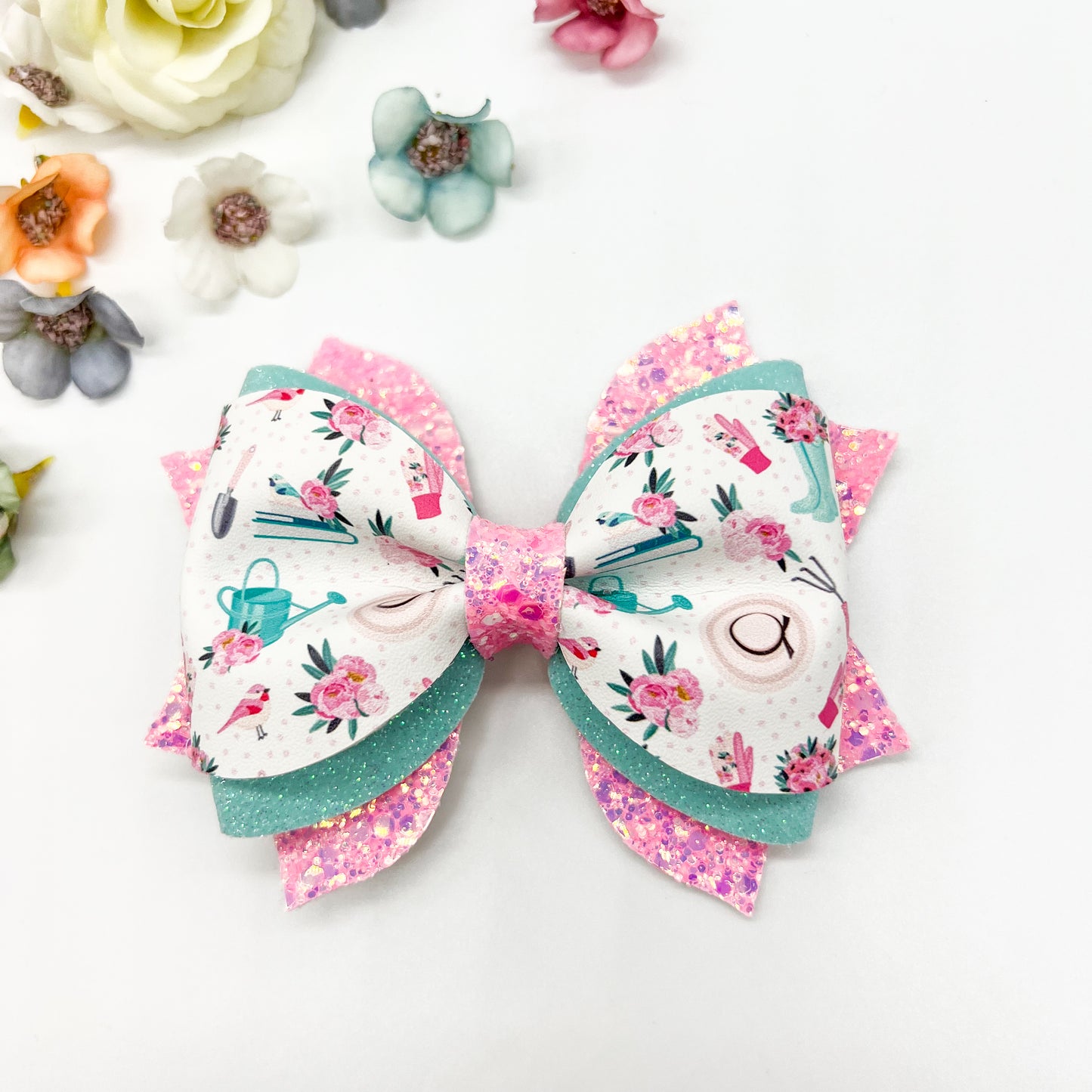 Floral Clementine Hair Bow