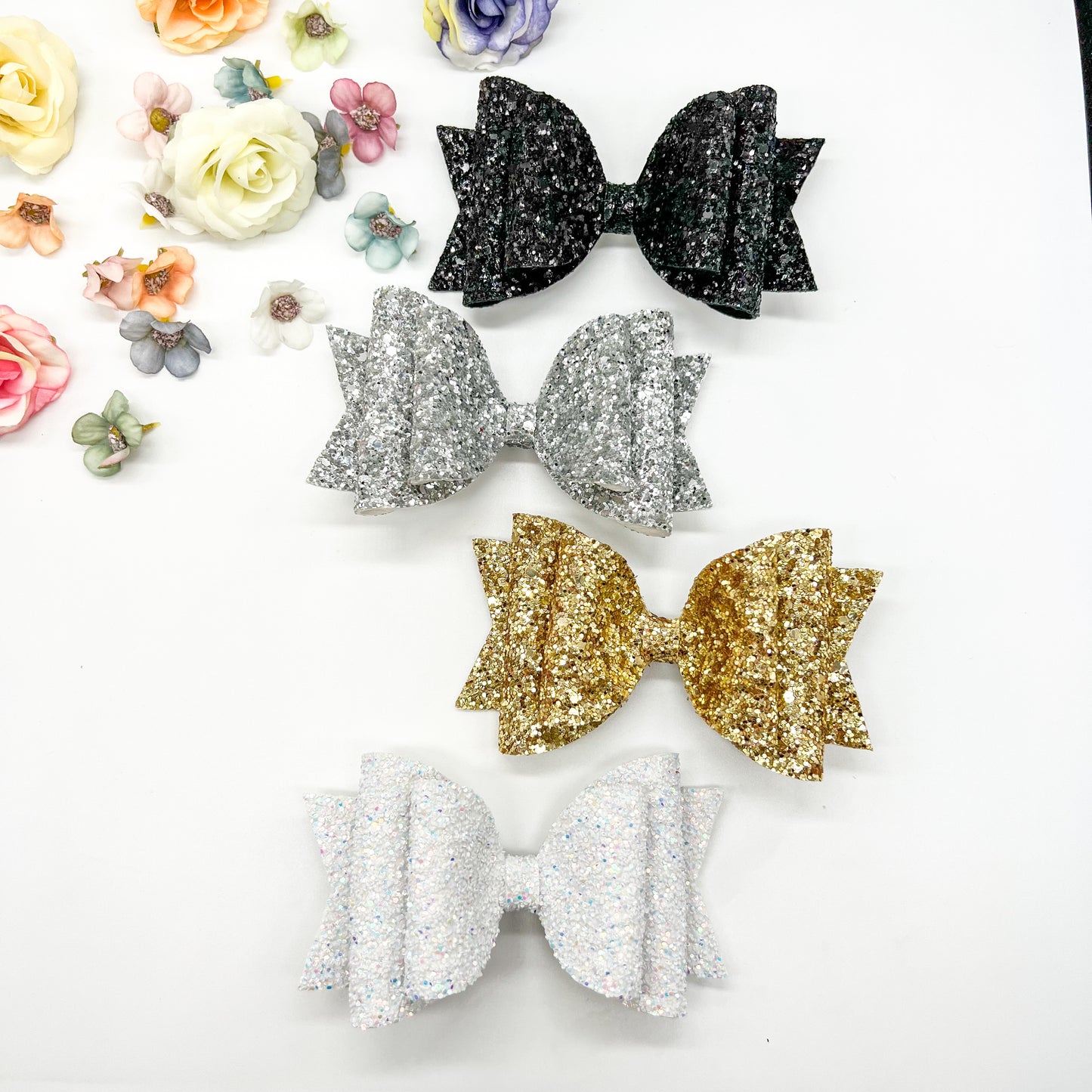 Solid Color Daisy Hair Bow