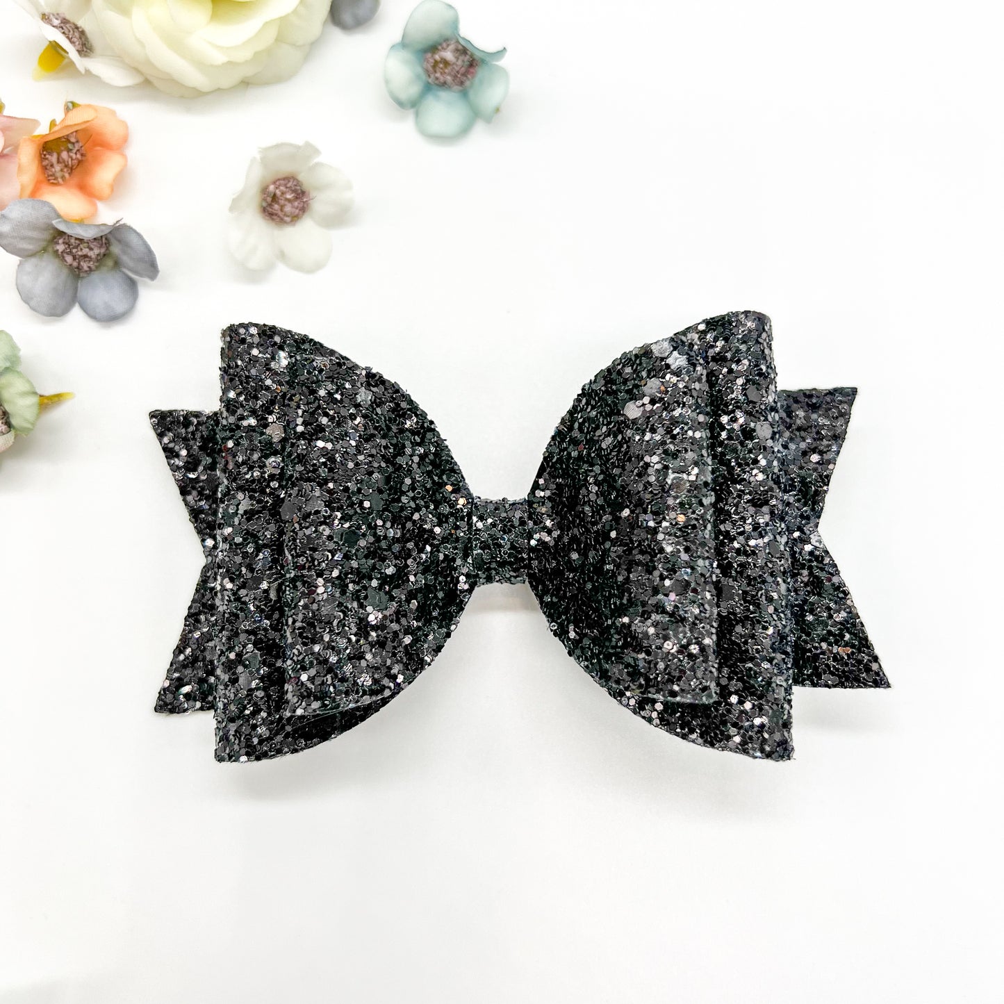 Solid Color Daisy Hair Bow