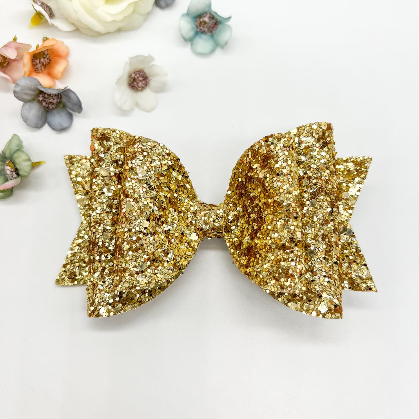 Solid Color Daisy Hair Bow