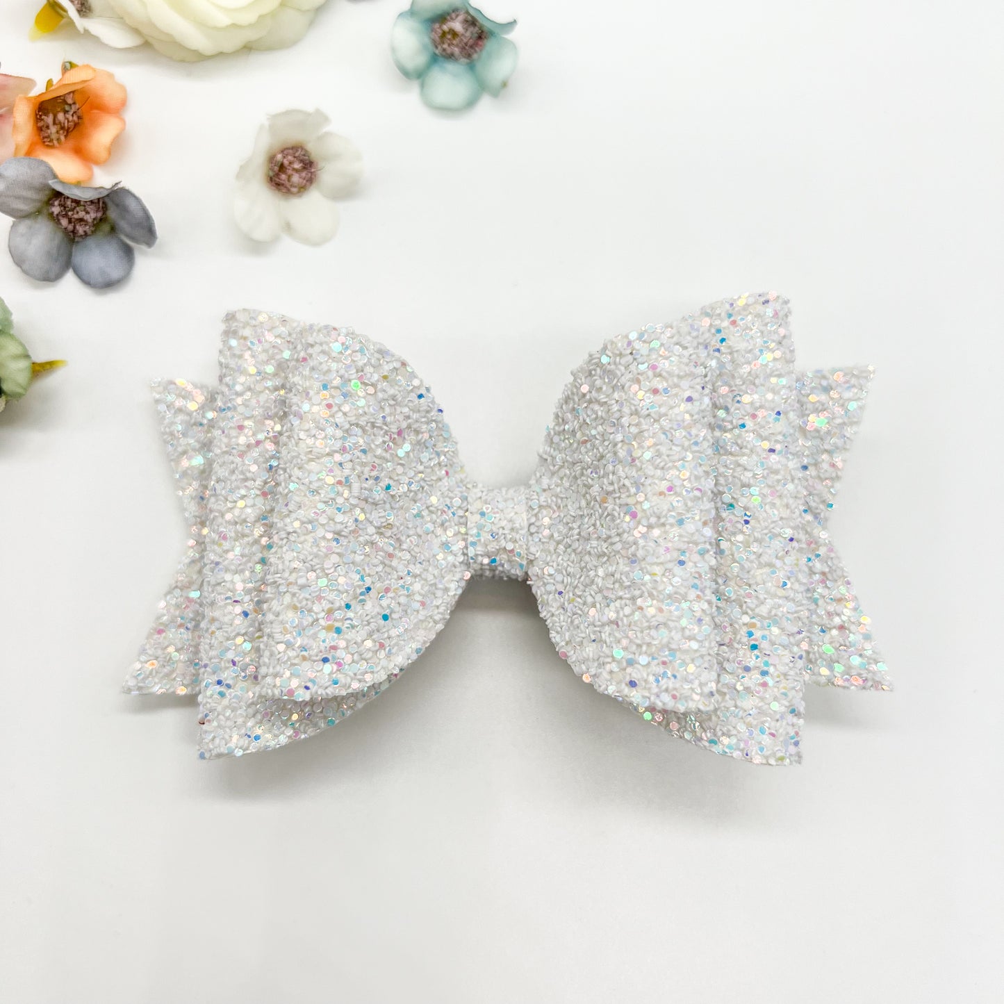 Solid Color Daisy Hair Bow