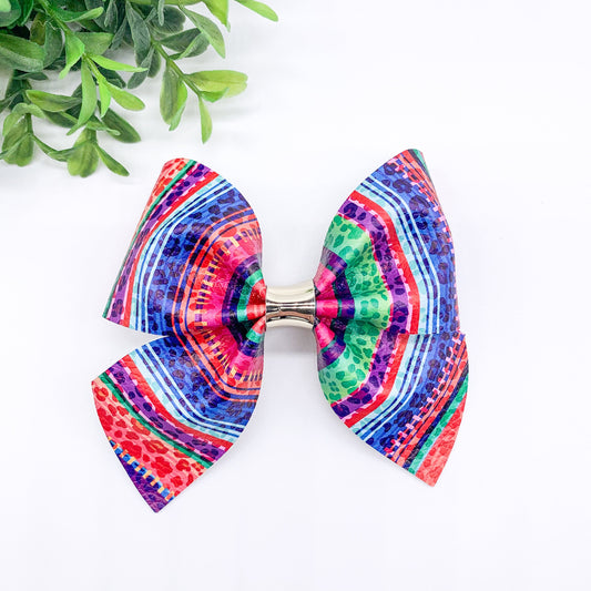 Cinco de Mayo Faux Leather Bow